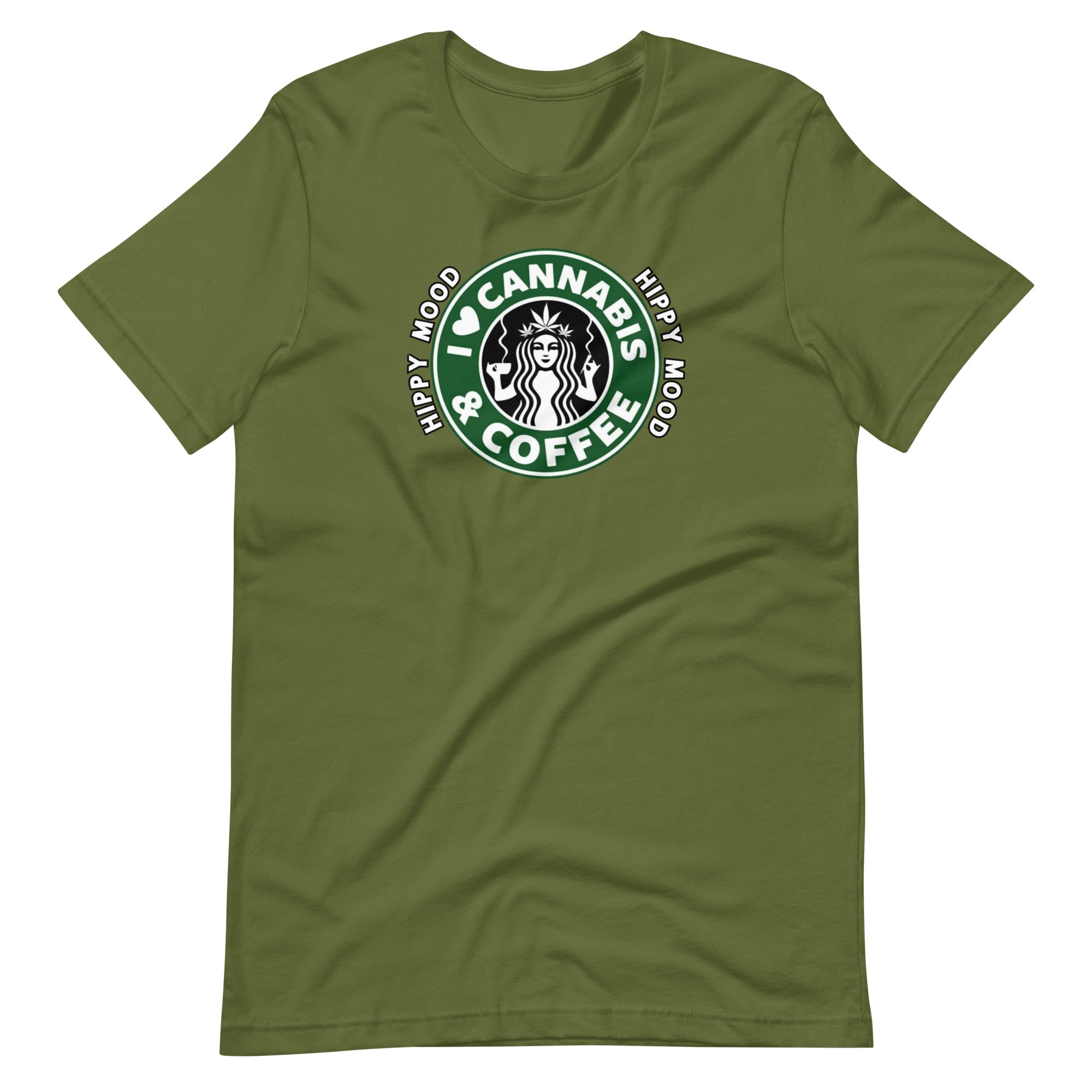 I Love Cannabis & Coffee Print | Unisex t-shirt