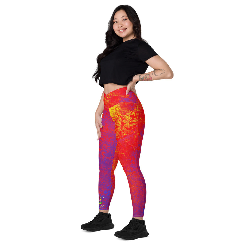 Women's Crossover leggings with pockets – Hippy Mood