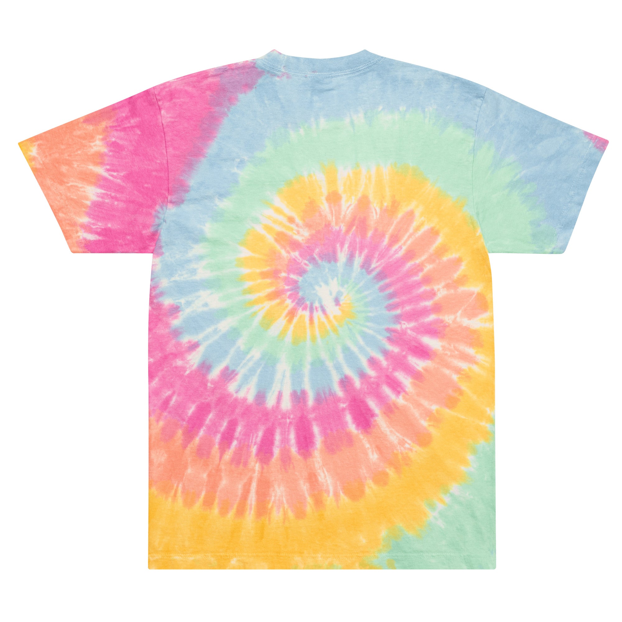 Oversized Tie Dye Shirt | Hippy Mood Logo Embroidered