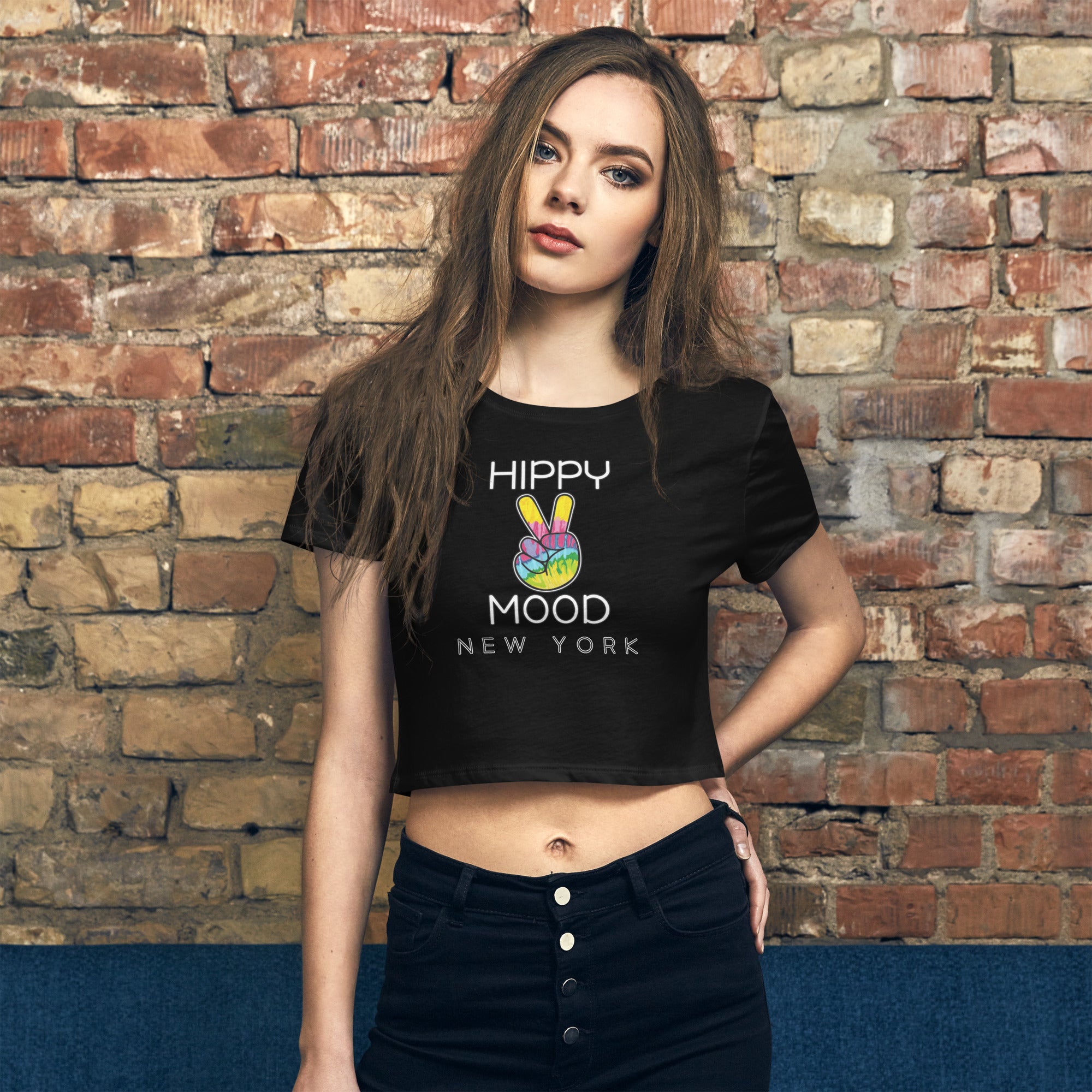 Hippy Mood New York Women’s Cropped Graphic Tee